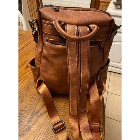 Leather Backpack Purse for Women Shoulder Bag Faux Travel Handbags